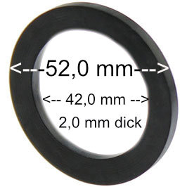 Flachdichtung 52 x 42 x 2 mm