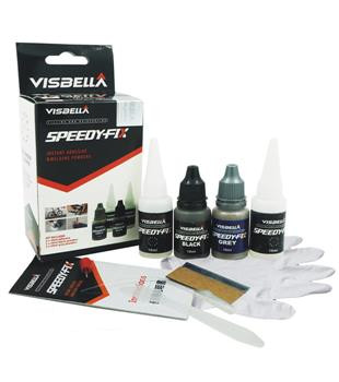 Speedy Fix, Visbella 2k Pulverkleber, grau, schwarz